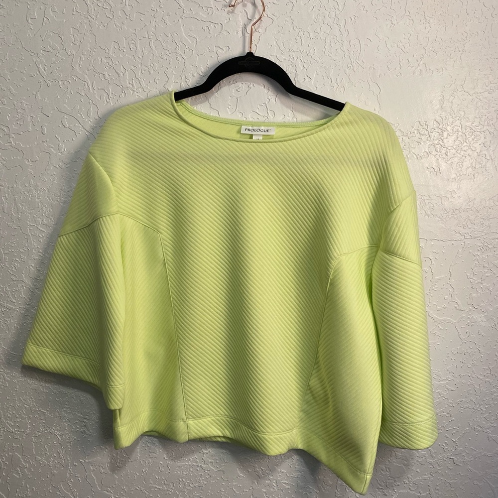 Neon green blouse